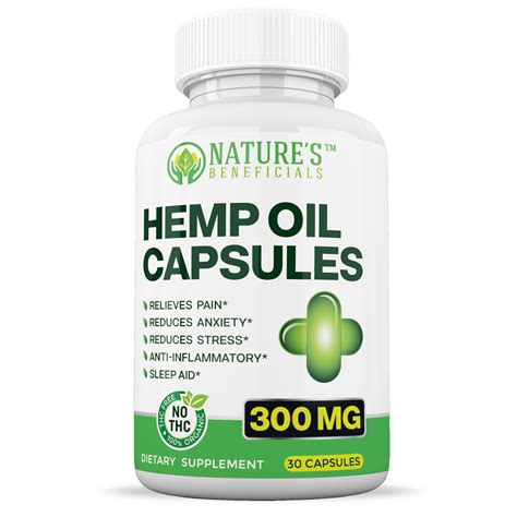 Hemp Capsules 300 MG - Nature's Beneficials