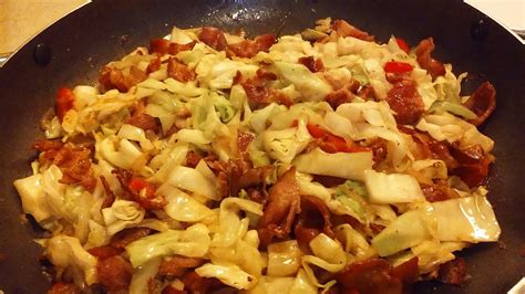 Stir Fry Bacon with Cabbage - YouTube