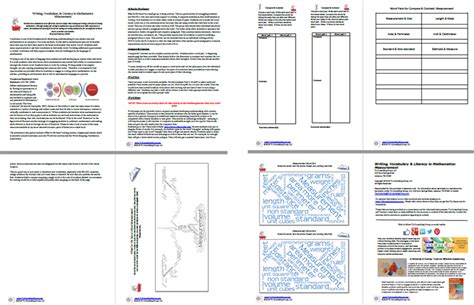 Writing, Vocabulary & Literacy in Mathematics: Measurement - TLJ Consulting Group, LLC