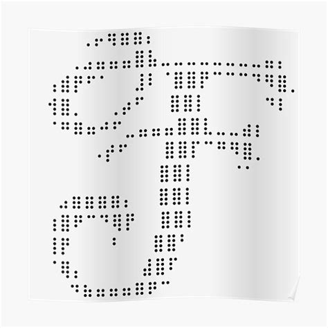 "Fancy Black F (to pay respects) (text/symbol/ascii art/copypasta/dots)" Poster for Sale by ...