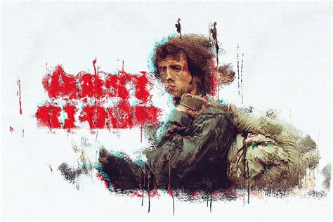 Mo2888 Movie Rambo First Blood Horizontal Movie Poster Digital Art by ...