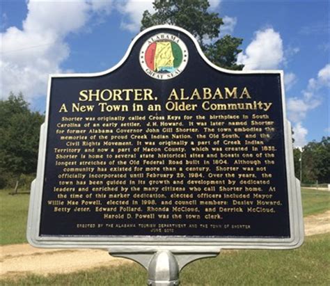 Shorter, Alabama - Alabama Historical Markers on Waymarking.com