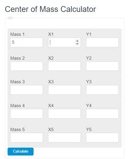 Center of Mass Calculator (X,Y coordinates) - Calculator Academy