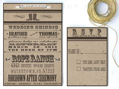 Western Wedding Invitation, Western Ranch Style. $2.75, via Etsy. | Western wedding invitations ...