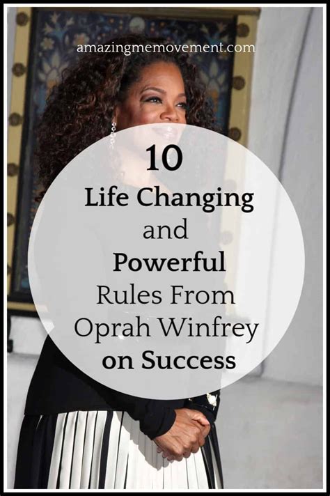 10 life changing rules from Oprah Winfrey on how to be successful in life. goal achieving|how to ...