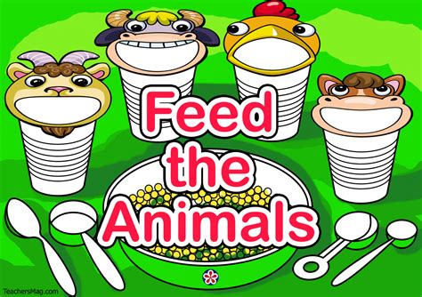 Feed the Animals Printable Activity. TeachersMag.com