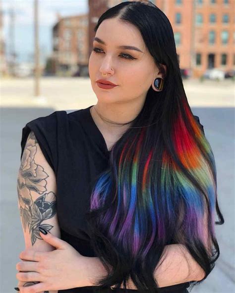 Rainbow Highlights In Black Hair