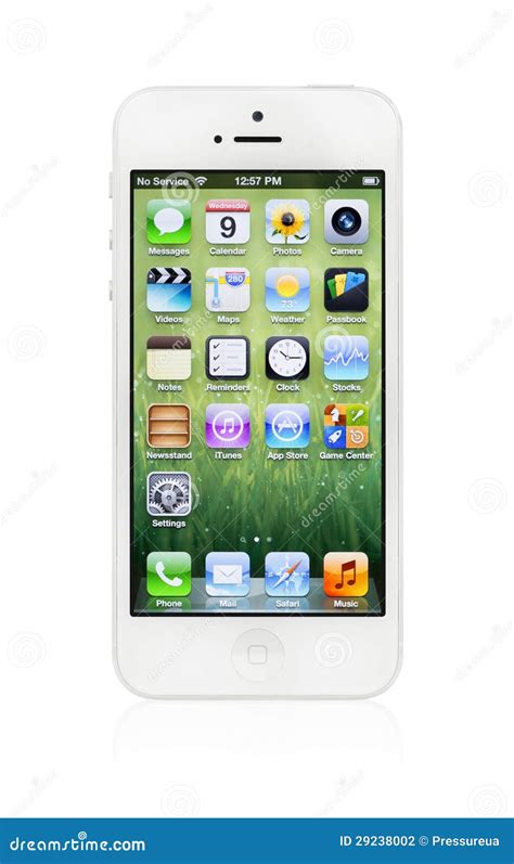 New White Apple iPhone 5 editorial photography. Image of communicator ...