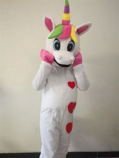 Hot selling Unicorn Mascot Costume Rainbow pony mascot costume pony ...