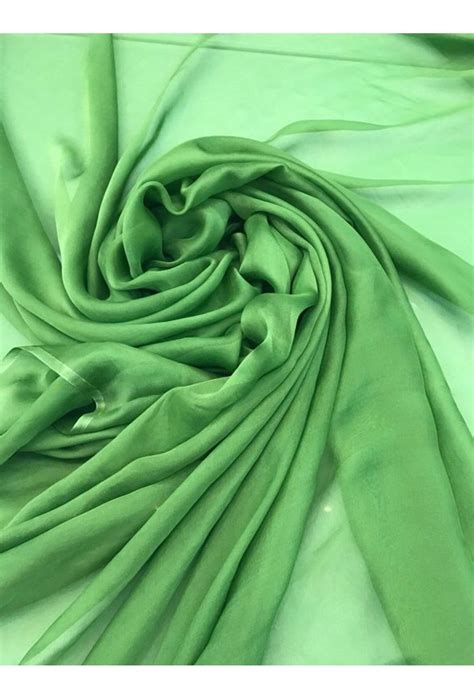 French Silk chiffon 54 wide Beautiful parrot green | Etsy