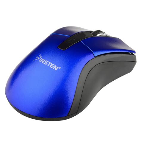 Insten Blue 2.4G Cordless 4 Keys Wireless Optical Mouse with 800 1200 1600 DPI for Computer ...