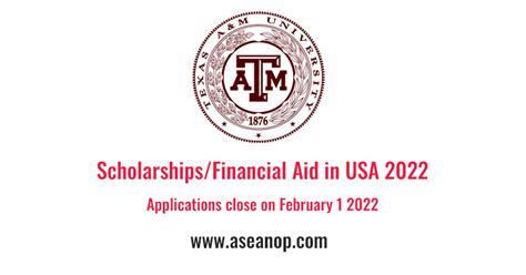 Texas A&M University Scholarships/Financial Aid in USA 2022 - ASEAN Scholarships