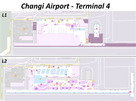 Changi Airport Terminal 4 Map | Singapore - Ontheworldmap.com