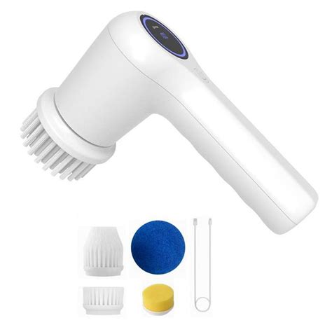 Electric Spin Scrubber Power Scrubber Cordless Electric Shower Scrubber with LED Display for ...