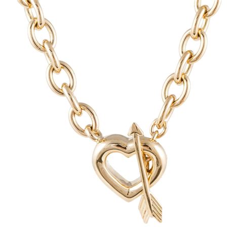 Tiffany and Co. Gold Heart with Toggle Necklace For Sale at 1stdibs