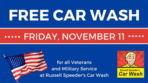 Russell Speeder's Car Wash to honor veterans with free car washes for ...