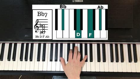 Play Bb7 Chord On Piano - How To - YouTube