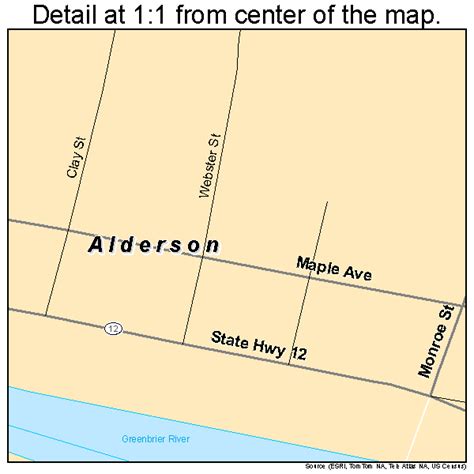 Alderson West Virginia Street Map 5400772