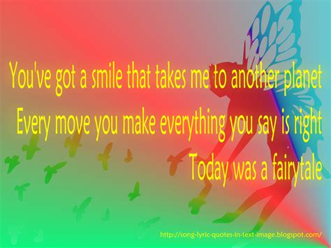 Song Lyric Quotes In Text Image: Today Was A Fairytale - Taylor Swift Song Quote Image