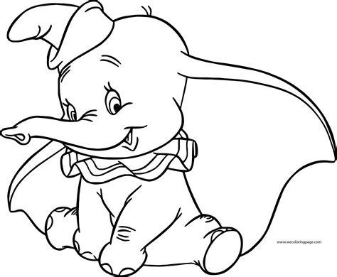 Dumbo Cute Coloring Pages 2 | Wecoloringpage.com