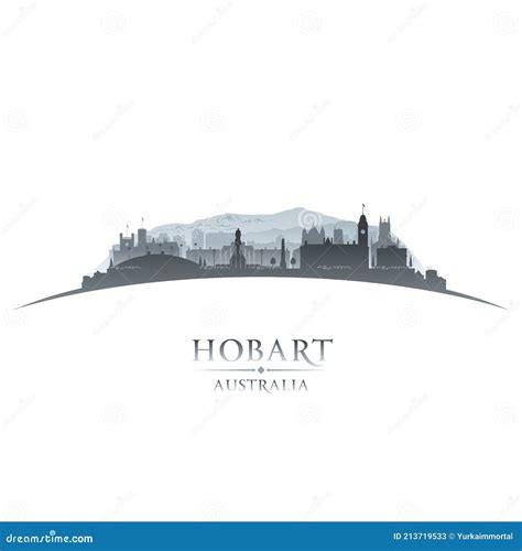 Hobart Australia City Skyline Vector Silhouette | CartoonDealer.com ...