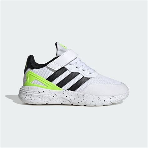 adidas Nebzed Elastic Lace Top Strap Shoes - White | adidas UK