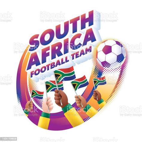 South Africa Football Team Masthead Logo With National Flag Of South ...