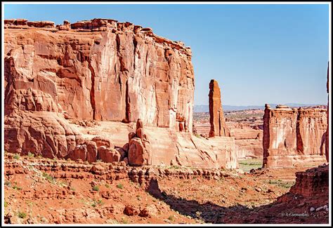 Sandstone Butte and Canyon Floor, Arches National Park, Moab, Ut Photograph by A Macarthur ...