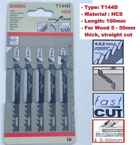 Jigsaw Blades Jig Saw Blade Tshank Cutting Adaptable Metal Wood Fast Power | eBay