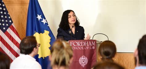 President of Kosovo Vjosa Osmani Visits Fordham Law