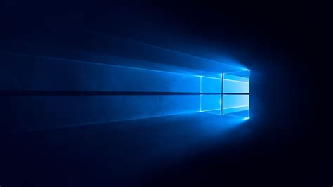 Windows 10 Wallpaper 4K, Dark, Blue background, 5K, 8K