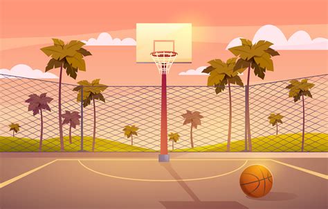 Basketball Court Outdoor Background 13113468 Vector Art at Vecteezy