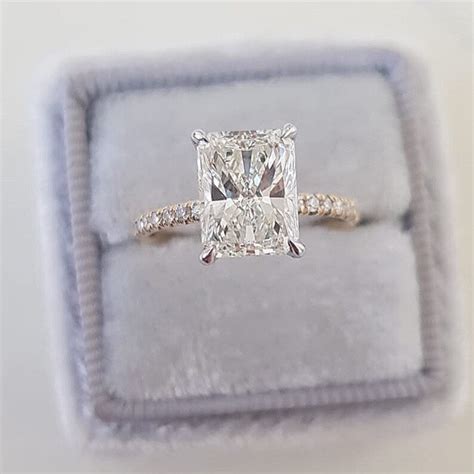 2.20 Ct Diamond Engagement Ringradiant Diamond Ring 14k - Etsy Australia