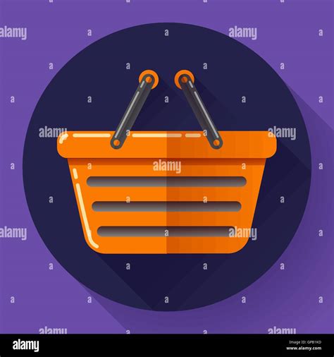 Vector shopping basket icon. Flat design style Stock Vector Image & Art - Alamy