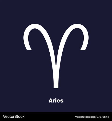 Aries zodiac sign astrological symbol icon Vector Image