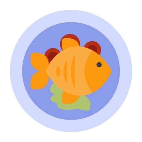 Premium Vector | Fried fish icon in flat design