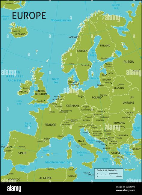 Europe Map With City Names - Guenna Holly-Anne