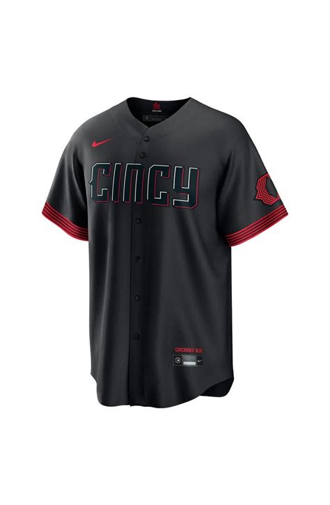 Nike Men's Nike Black Cincinnati Reds City Connect Replica Jersey ...