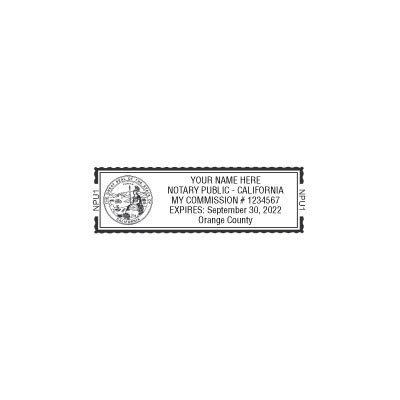 Notary Stamps: California Rectangular Mobile Notary Stamp