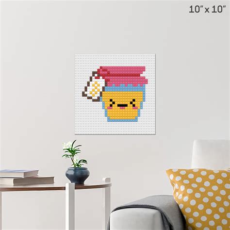 Honey Pixel Art Wall Poster - Build Your Own with Bricks! - BRIK