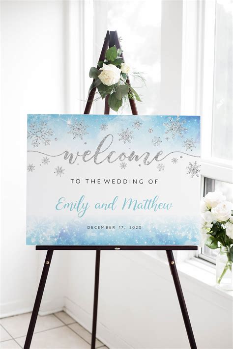 Winter Welcome Sign Template Winter Wonderland Sign - Etsy