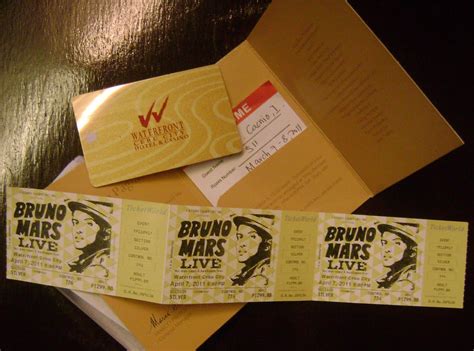 Concert Ticket: Bruno Mars Concert Ticket