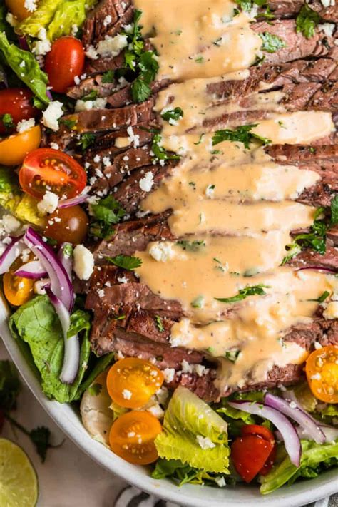 Grilled Flank Steak Salad | Lemons & Zest