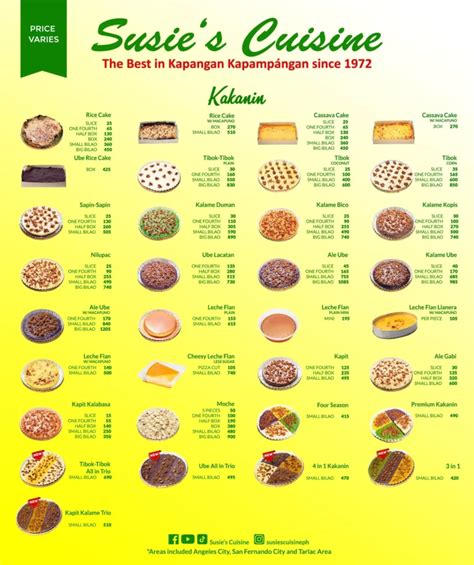 SUSIE’S CUISINE MENU PHILIPPINES & UPDATED PRICES 2024