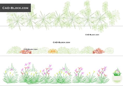 Plants CAD Blocks free download, AutoCAD 2004