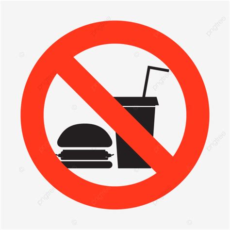 No Food Or Drinks Allowed Sign Vector Image, No Food Sign, No Food Icon, No Food Or Drink Sign ...