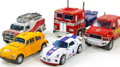 Transformers G1 Color Autobot Optimus Prime Bumblebee Jazz Ratchet Ironhide Vehicle Car Robots ...