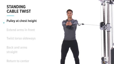 Standing cable twist | Exercise Videos & Guides | Bodybuilding.com