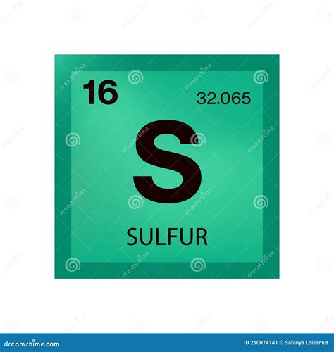 Sulfur Element From The Periodic Table Stock Photo | CartoonDealer.com ...