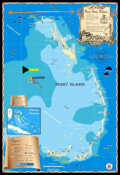 Berry Islands Map - Island Map Store